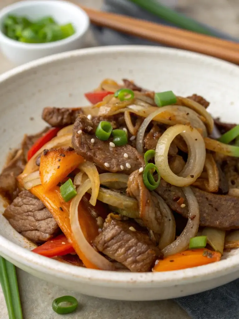 Beef and Onion Stir Fry