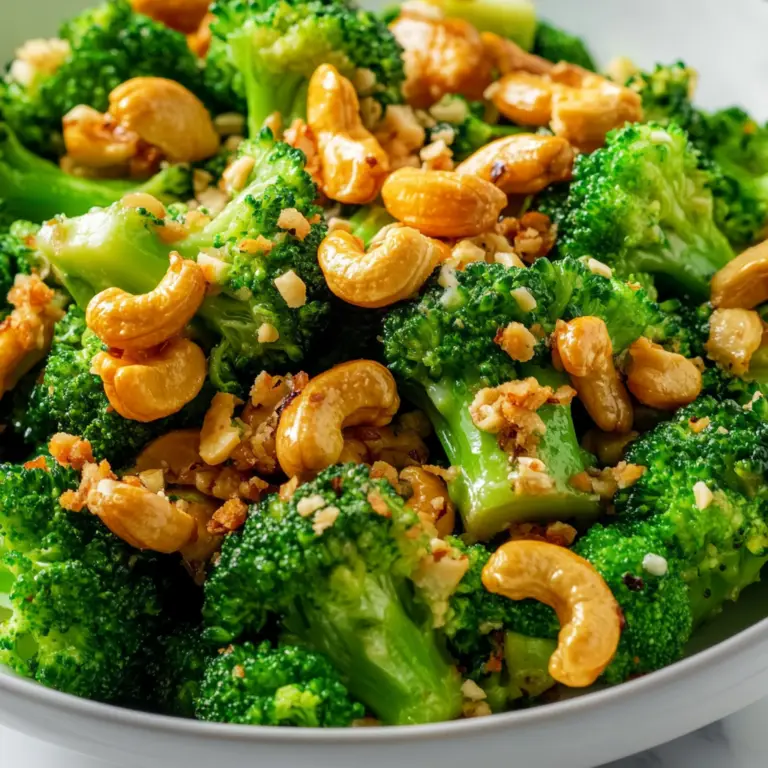 Delicious Broccoli with Garlic Butter and Cashews Recipe | Easy & Healthy Side Dish