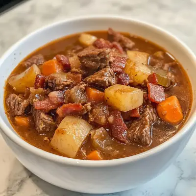 Crockpot Million Dollar Beef & Bacon Soup Recipe | Easy Slow Cooker Meal
