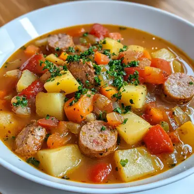 Crockpot Swamp Soup Recipe | Hearty Sausage, Potato & Vegetable Medley