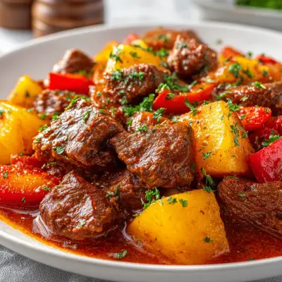 Slow Cooker Hungarian-Style Goulash with Paprika & Potatoes | Easy Hearty Recipe