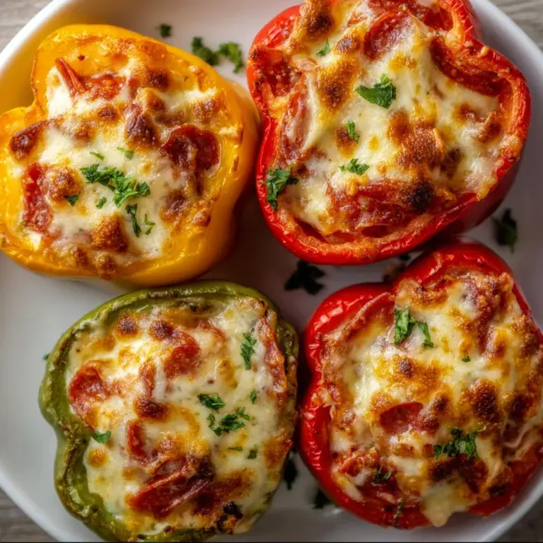 Creamy Pizza Stuffed Peppers Recipe | Delicious & Easy Stuffed Peppers