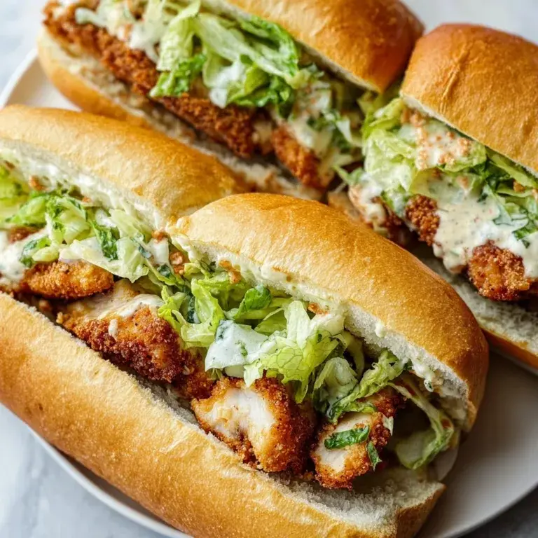 Delicious Chicken Caesar Sandwiches Recipe | Easy & Flavorful Meal Idea