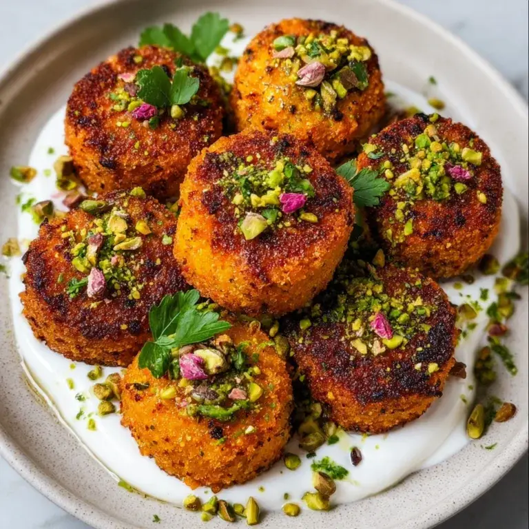 Sweet Potato Croquettes with Burrata Dip & Pistachio | Delicious Appetizer Recipe