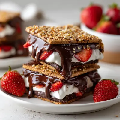 Decadent Chocolate-Dipped Strawberry Graham Sandwiches Recipe | Easy & Delicious Dessert