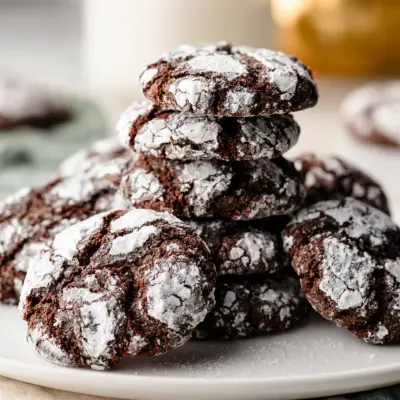 Delicious Brownie Crinkle Cookies Recipe – Fudgy & Chewy Treats