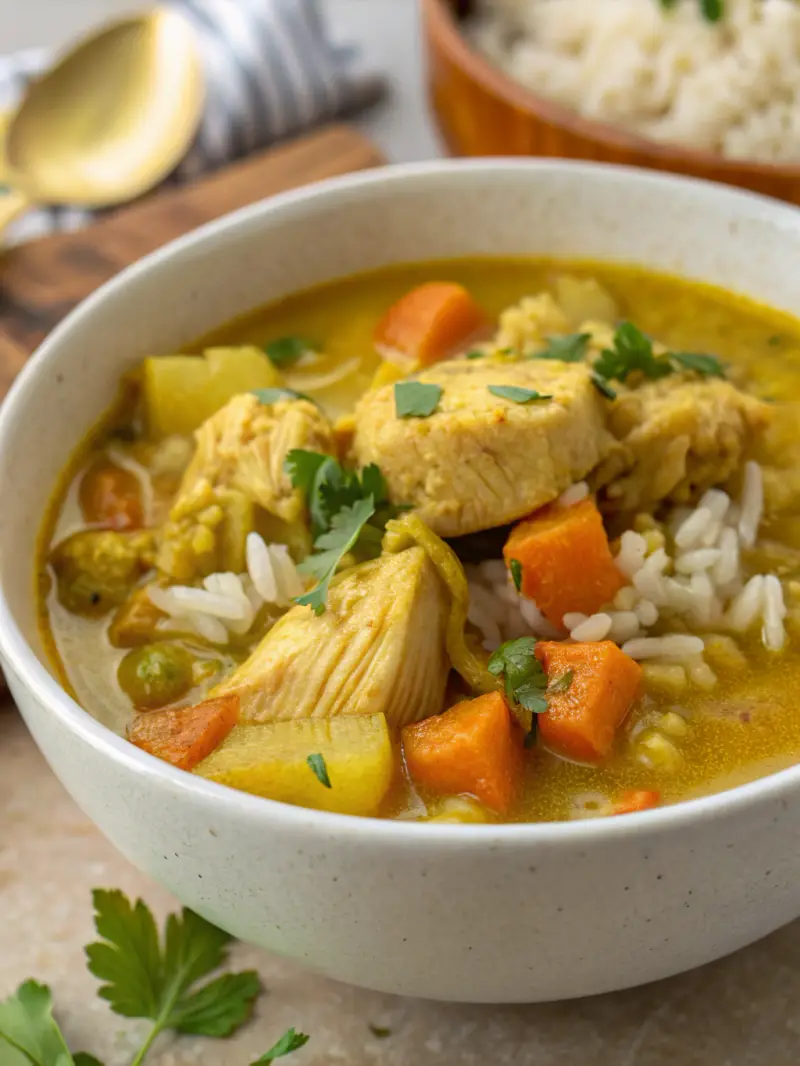 Curried Chicken and Rice Soup