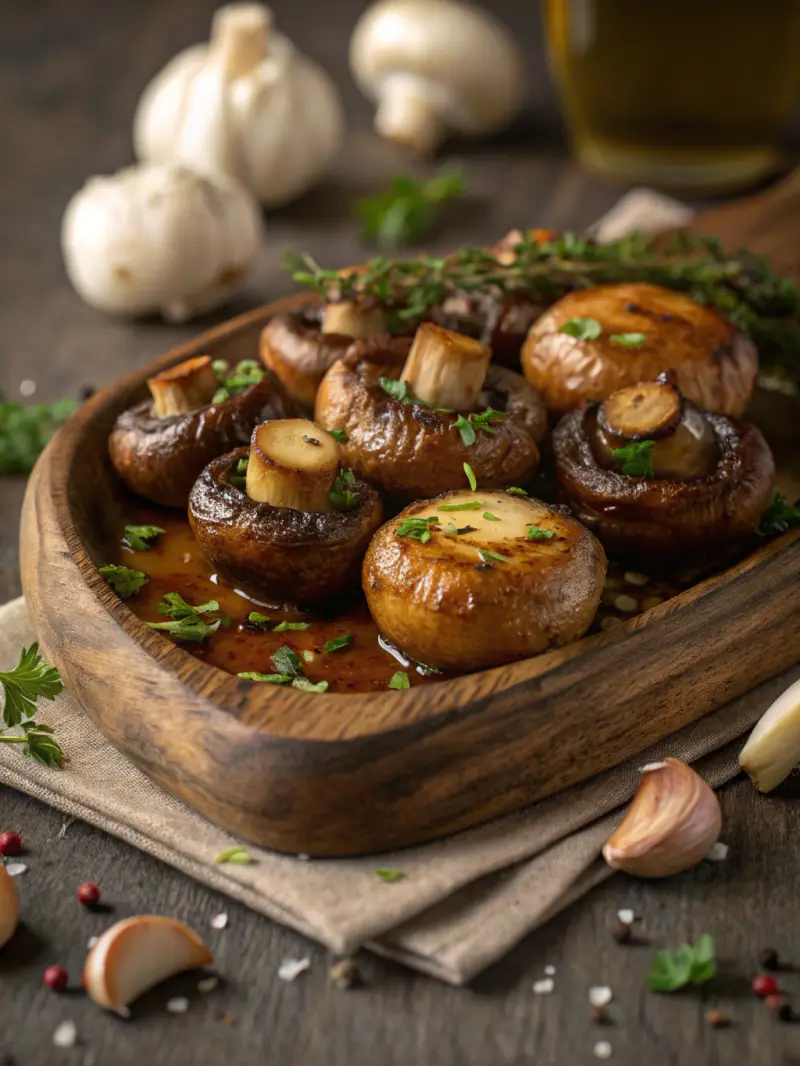 Roasted Garlic Mushrooms
