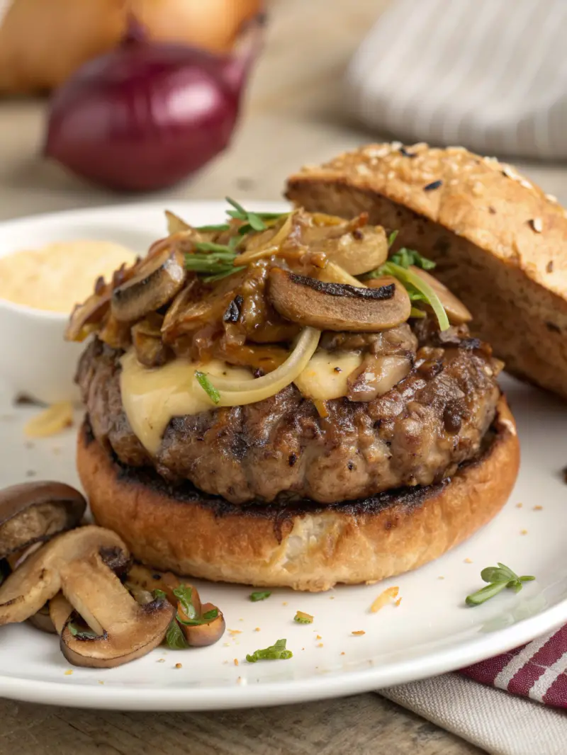 Stuffed Burger Steak