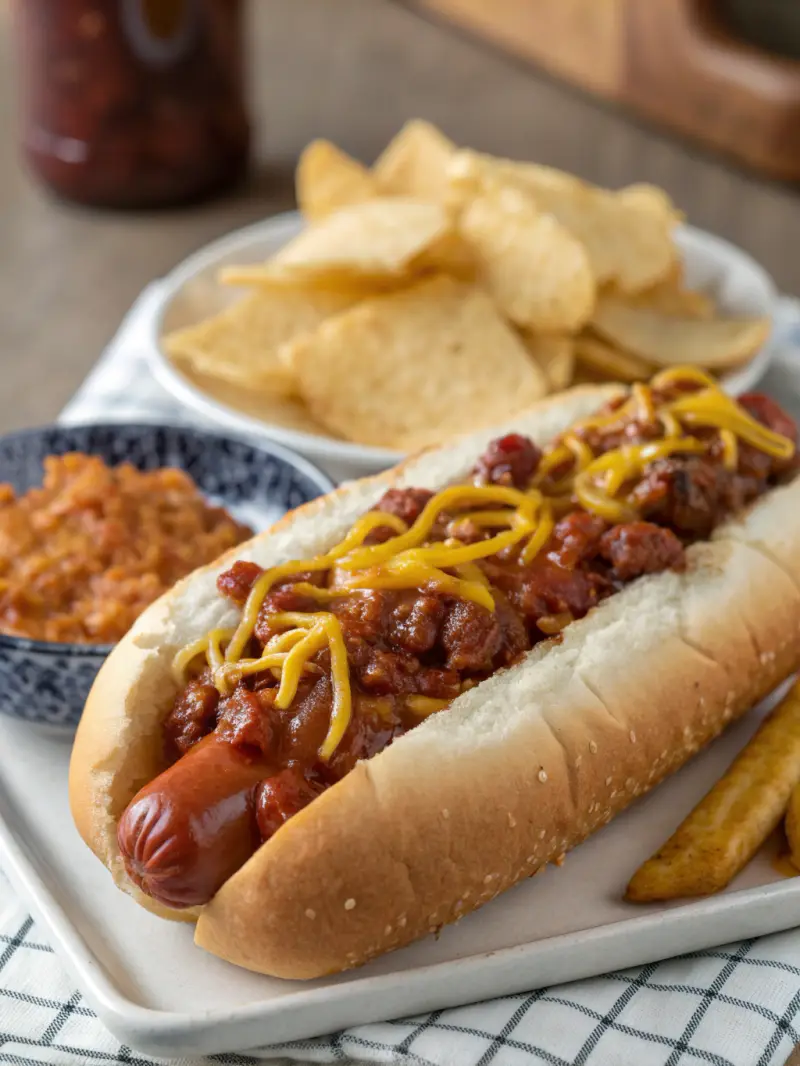 CHILI CHEESE DOG SANDWICH