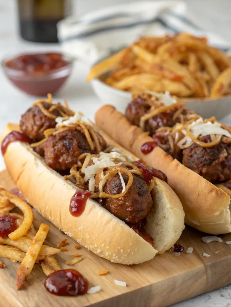 BBQ Meatball Subs