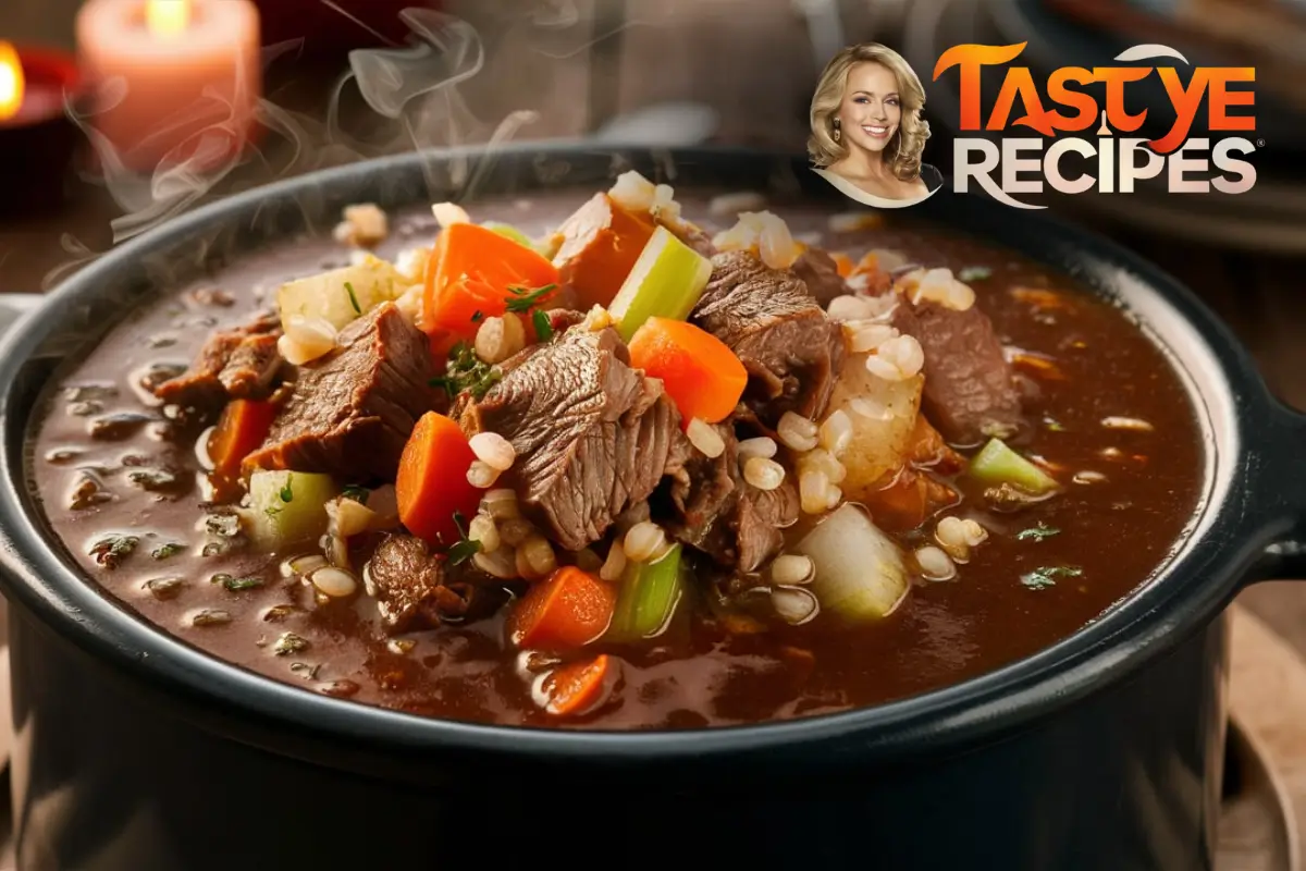 Beef Barley Soup Crock