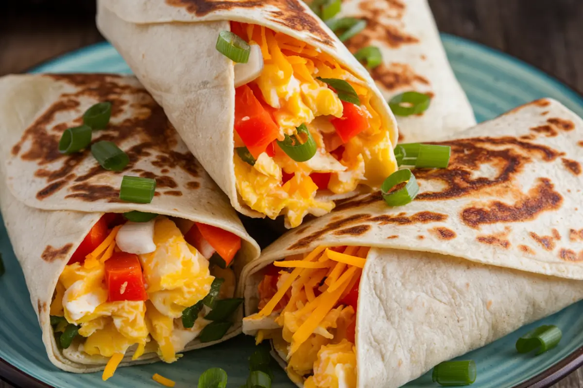 Air Fryer Breakfast Burritos