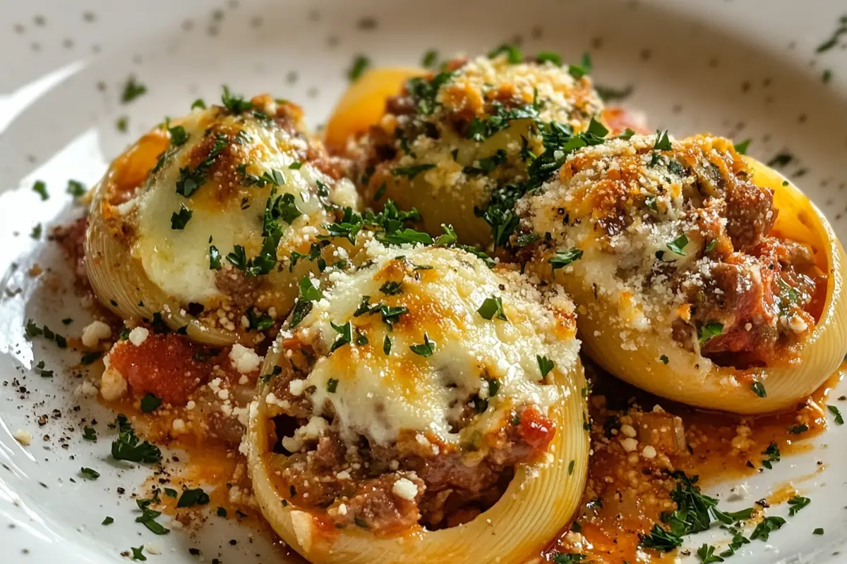 Creamy Ricotta Beef Stuffed Shells