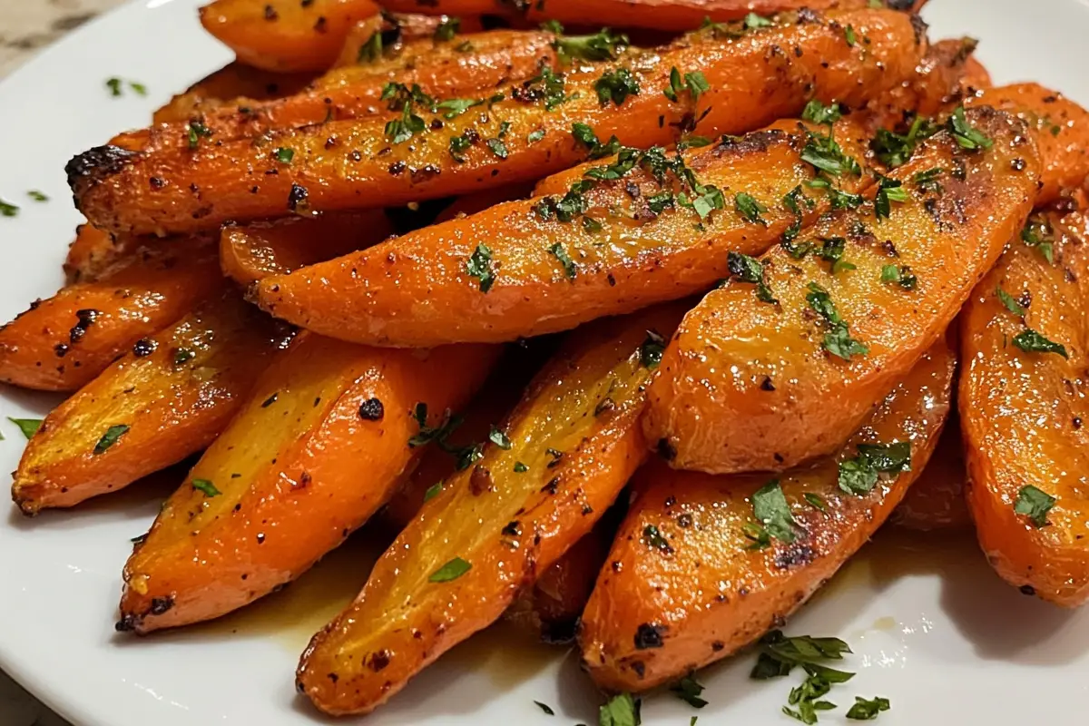 Honey Garlic Butter Roasted Carrots