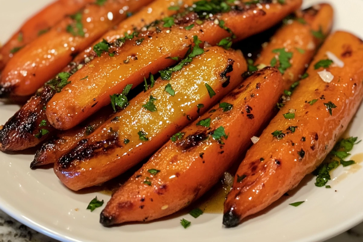 Honey Garlic Butter Roasted Carrots