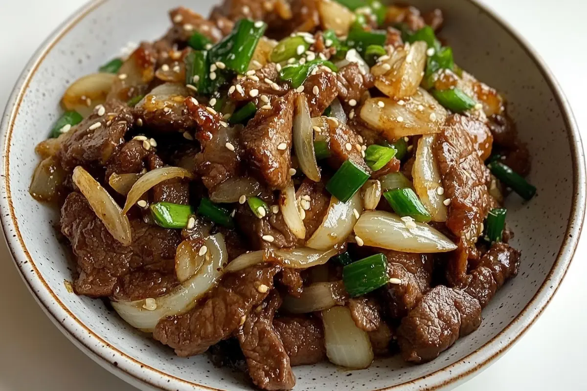 Chinese Beef and Onion Stir-Fry