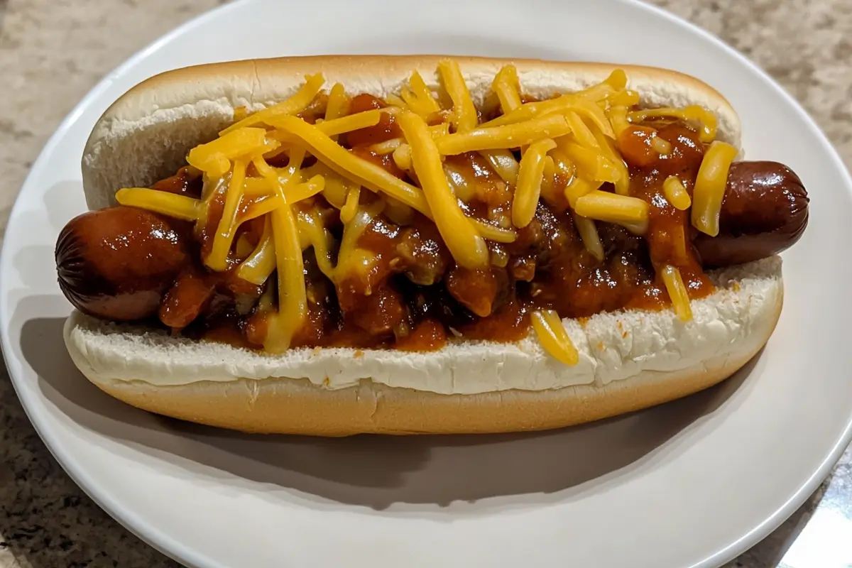 Chili Cheese Dog Sandwich