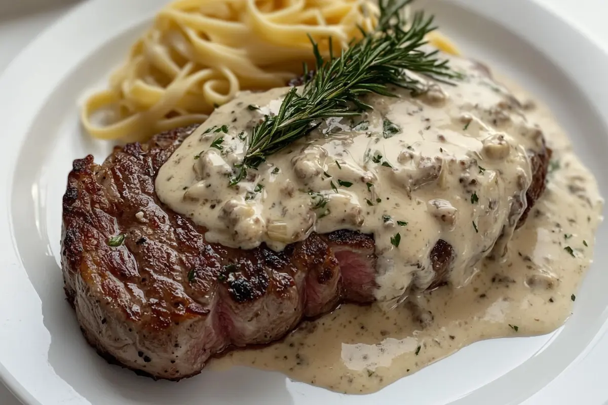 steak gorgonzola alfredo