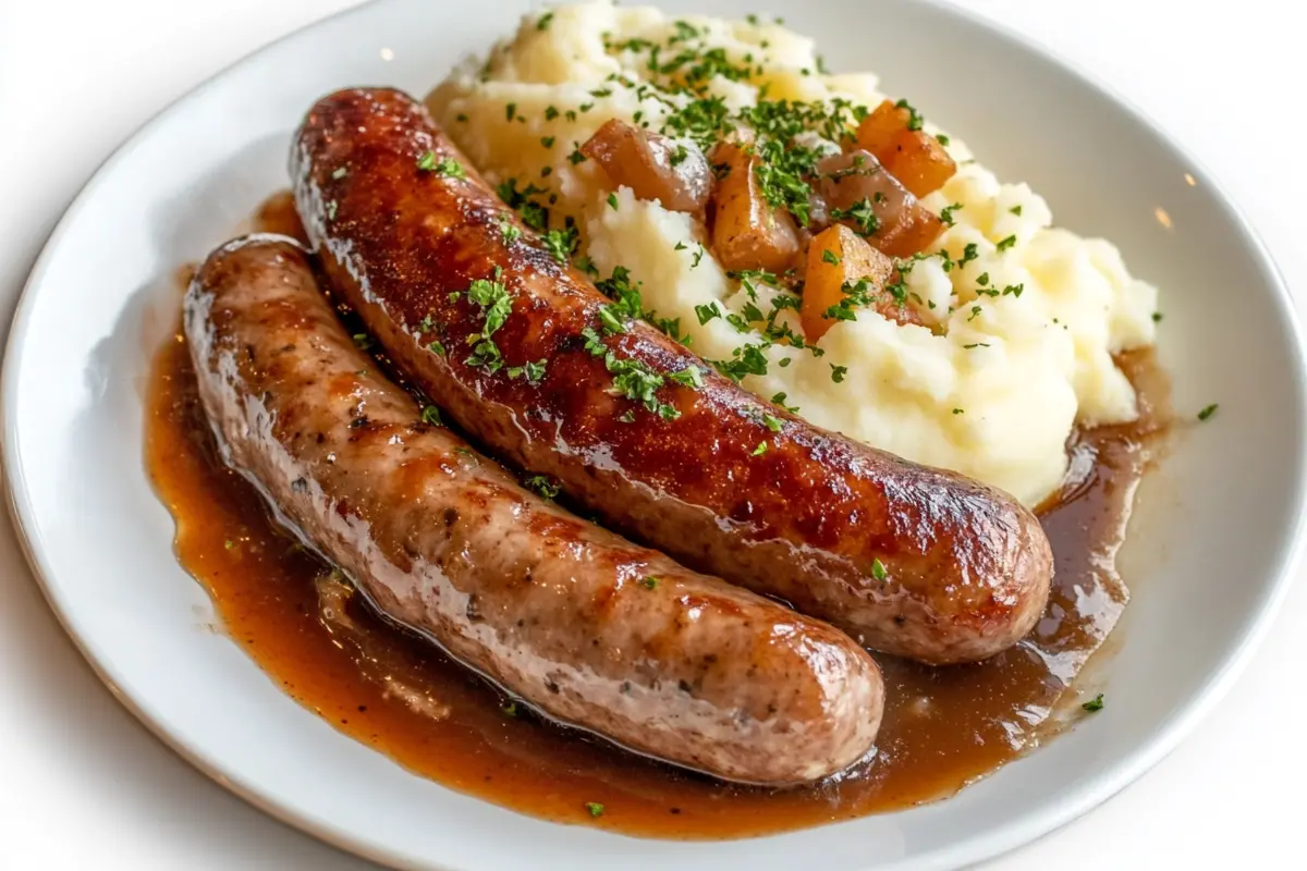 Sausage with Mashed Potatoes Gravy