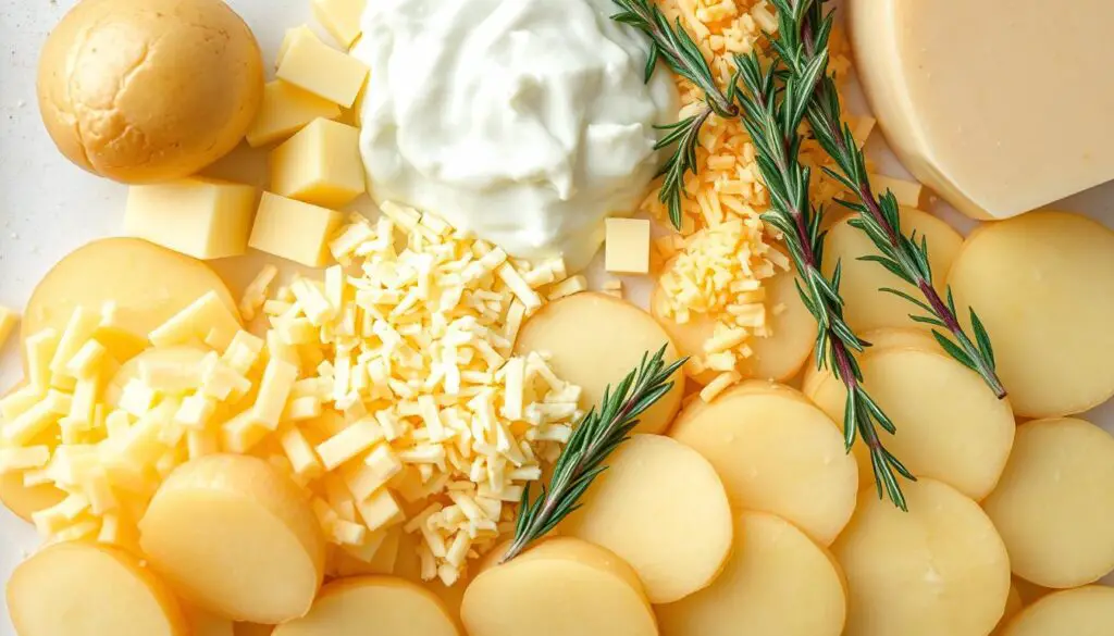 Ingredients for Cheesy Scalloped Potatoes