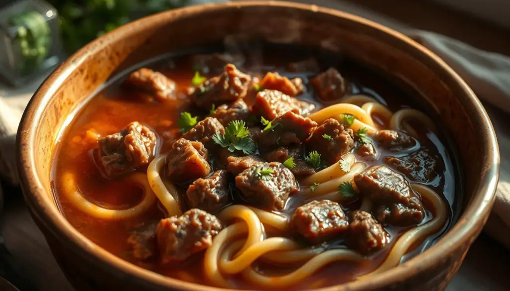 Mississippi-style beef noodles comfort food