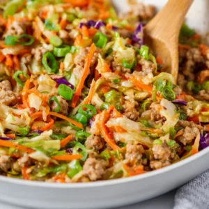 Quick & Easy 20-Minute One-Pan Turkey Egg Roll Recipe | Healthy Dinner Ideas